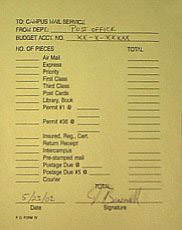 PO Form 15  (yellow slip)